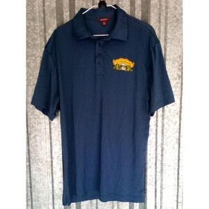 Sierra Nevada Beer Golf Shirt Mens XL Blue Polo Embroidered Patch